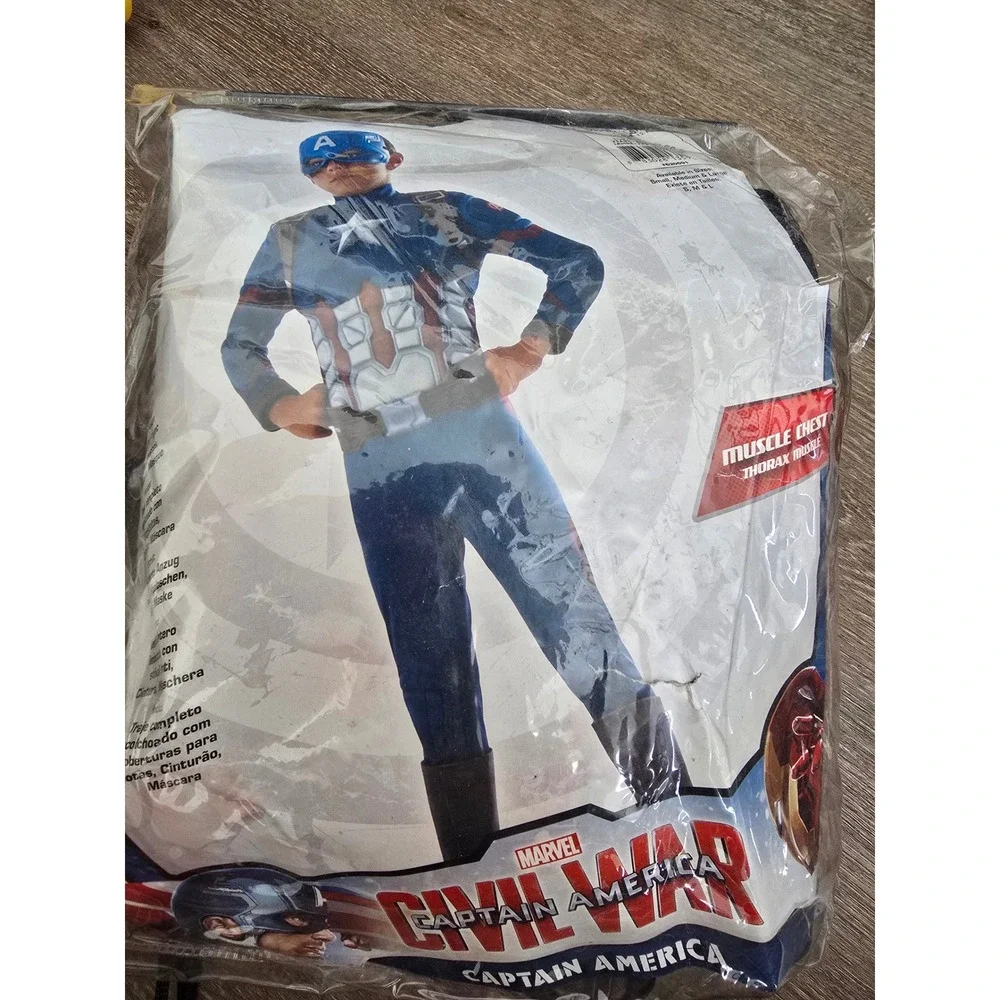 Marvel Civil War Captain America Muscle Chest Costume Kids Large 12-14 620591